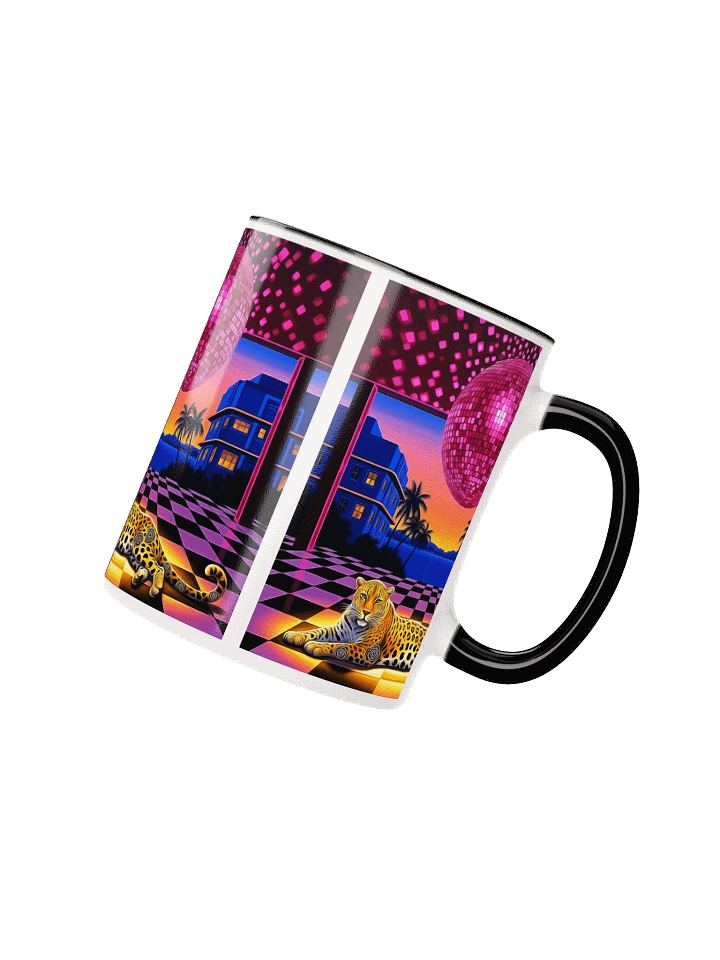 Leopard Disco Sunset Ceramic Mug product image (4)
