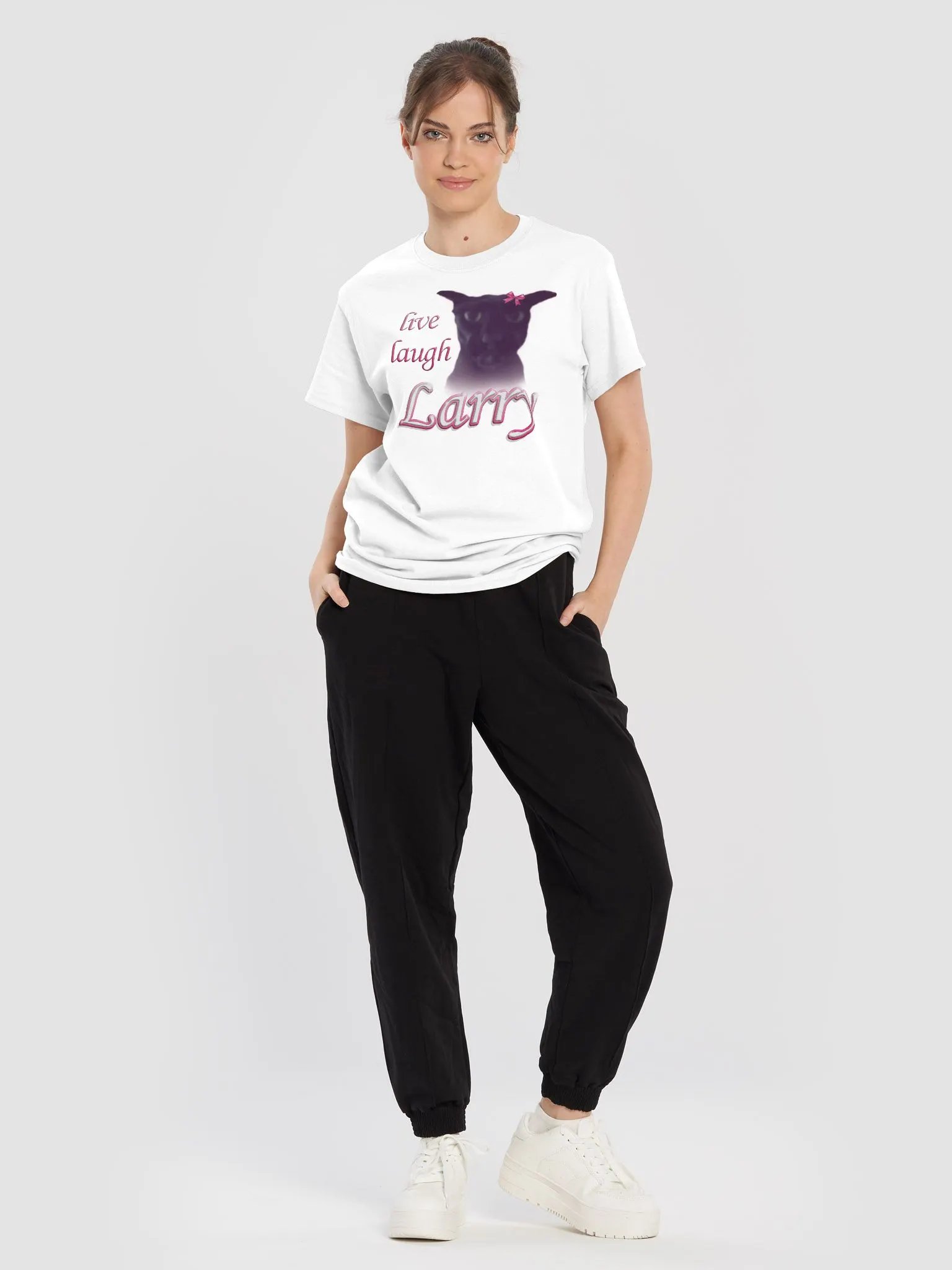Live Laugh Larry Cat T-shirt product image (47)