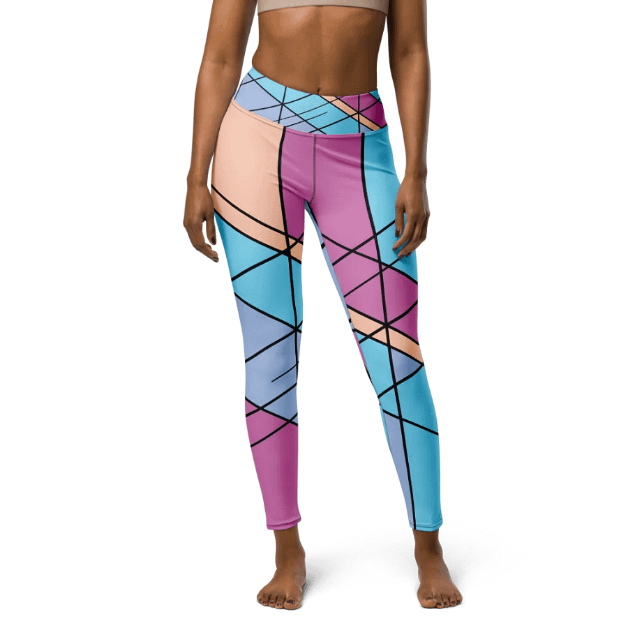 Cool Colorful Geometric Yoga Leggings product image (4)