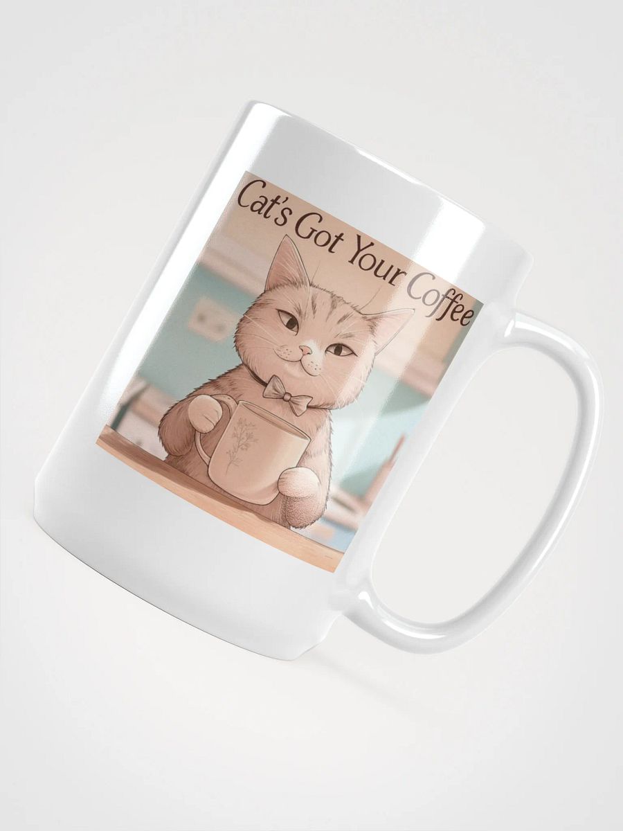 Cat Coffee Charm White Glossy Mug product image (5)