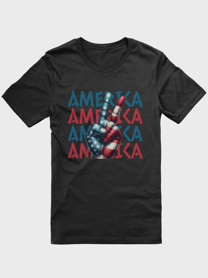 America peace sign shirt, USA flag peace shirt, America groovy retro tee product image (1)