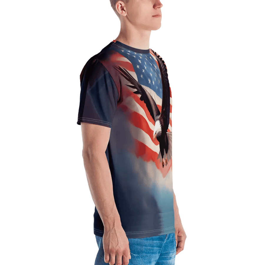 Flying Bald Eagel/All-Over Print Crew Neck T-Shirt by Sublicolor product image (3)