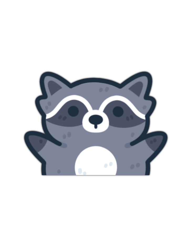 Raccoon Peaker Sticker product image (1)