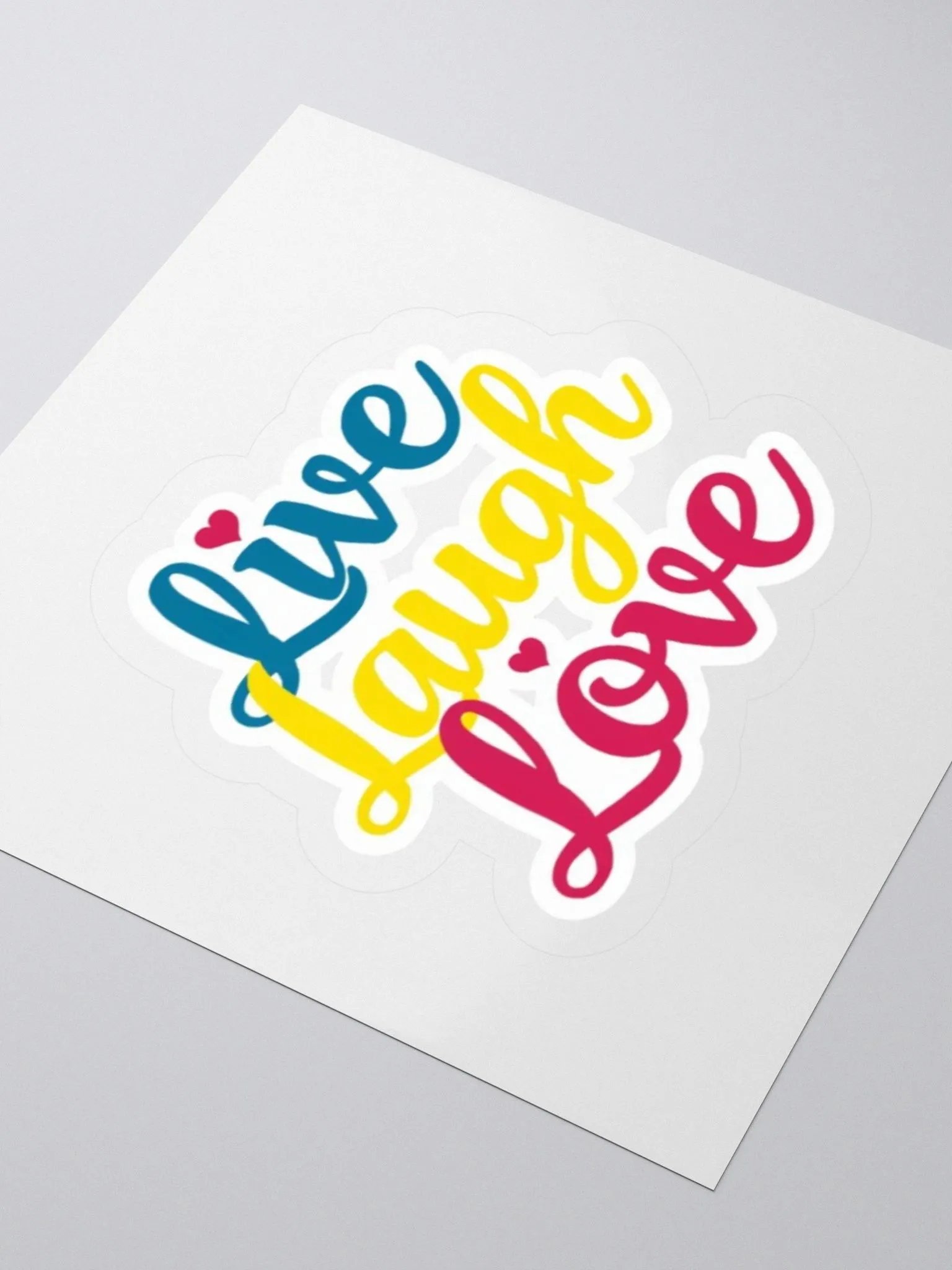 Exclusive 'Live Laugh Love' Kiss Cut Sticker | Vibrant Colours, Perfect for Laptops, Cars & More product image (3)