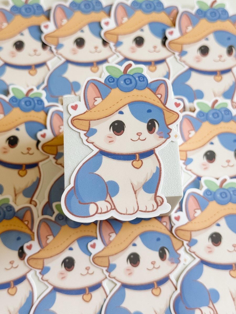 Blueberry Cat Sticker product image (6)