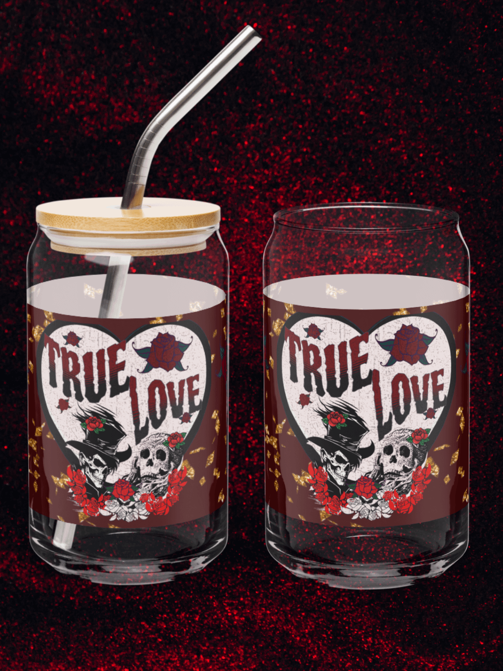 Gothic Eternal Love Glass Tumbler product image (1)
