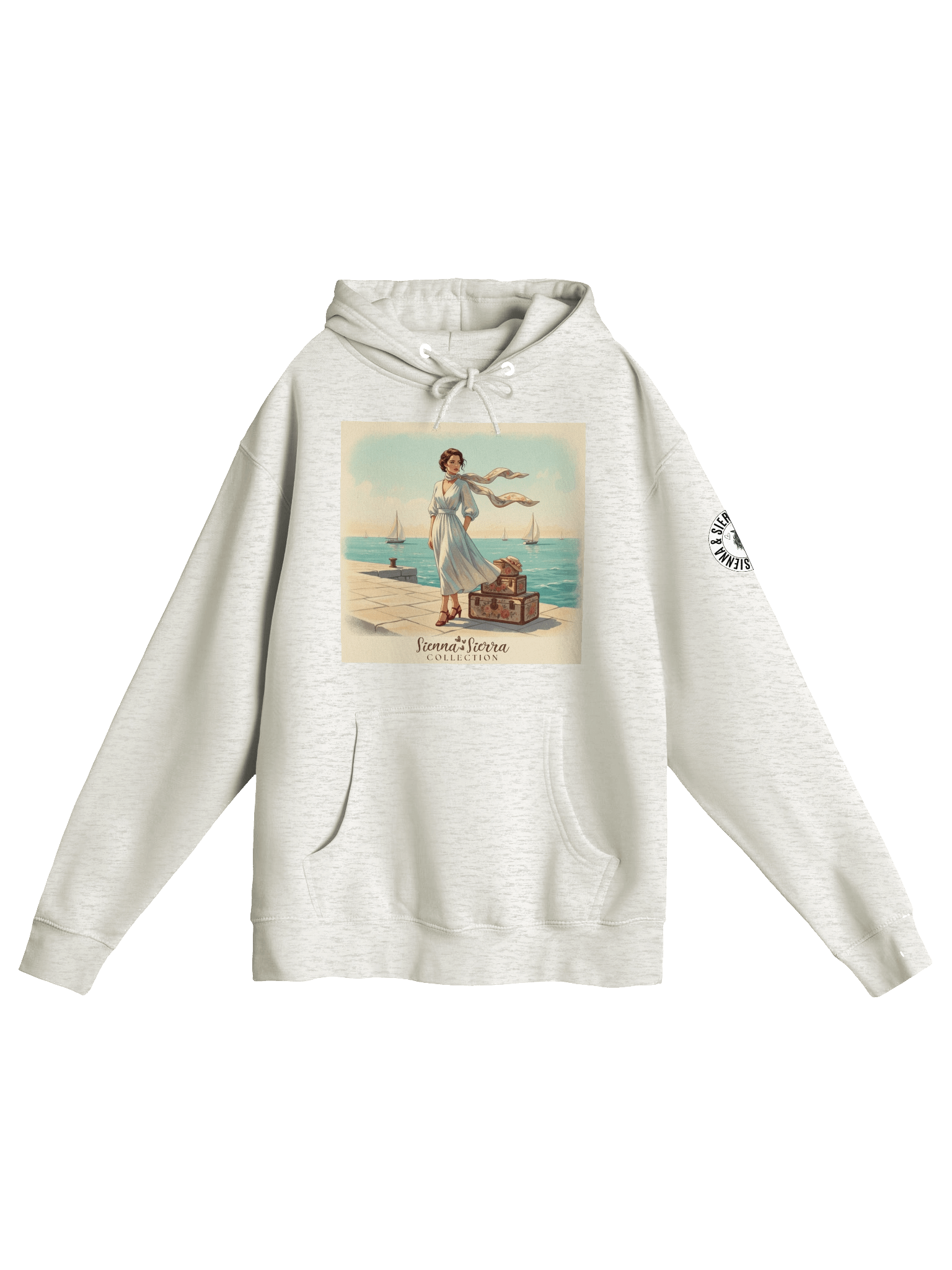 Seaside Escape Hoodie – Vintage Travel Poster Vibe product image (2)
