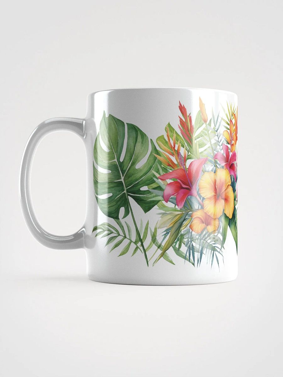 Tropical Blooms White Glossy Mug product image (6)