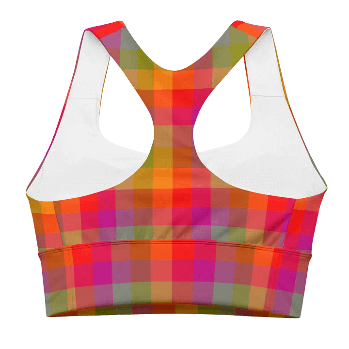 Rainbow Checkers Sports Bra 2 product image (2)