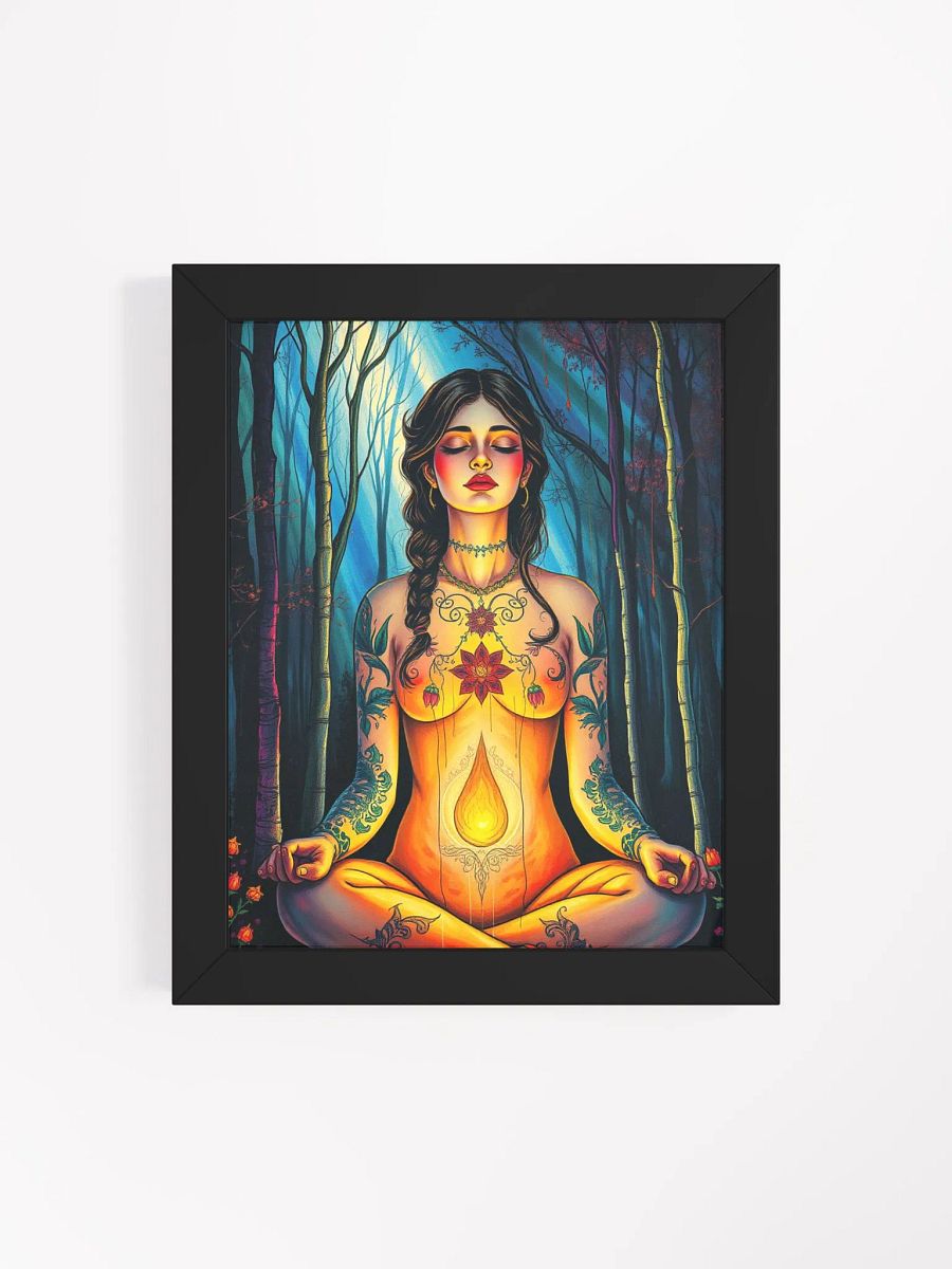 Meditate: Vibrant Ayous Wood Framed Matte Poster product image (23)