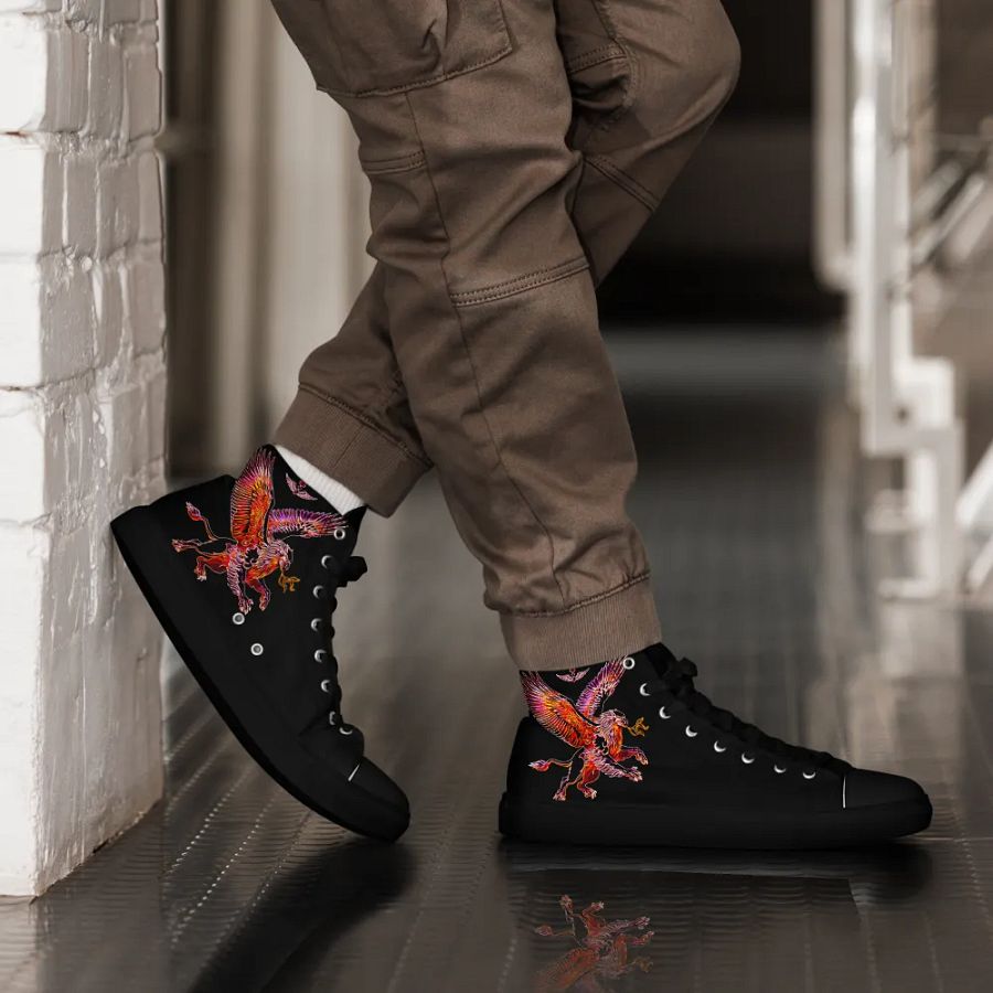 Gripen Flying red//Griffin/Men's High Top Canvas Shoes by Allcolor product image (11)