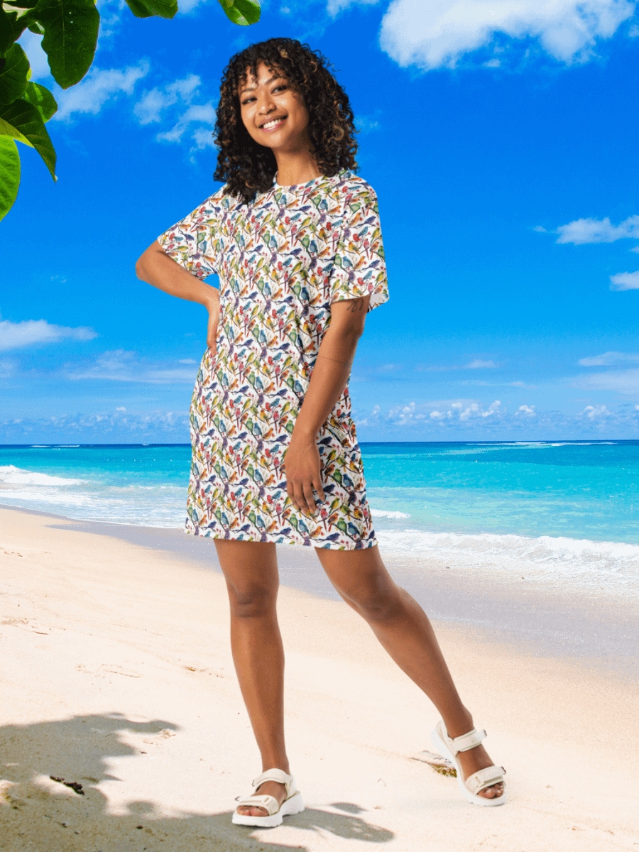 Multi Coloured Birds Dress product image (2)
