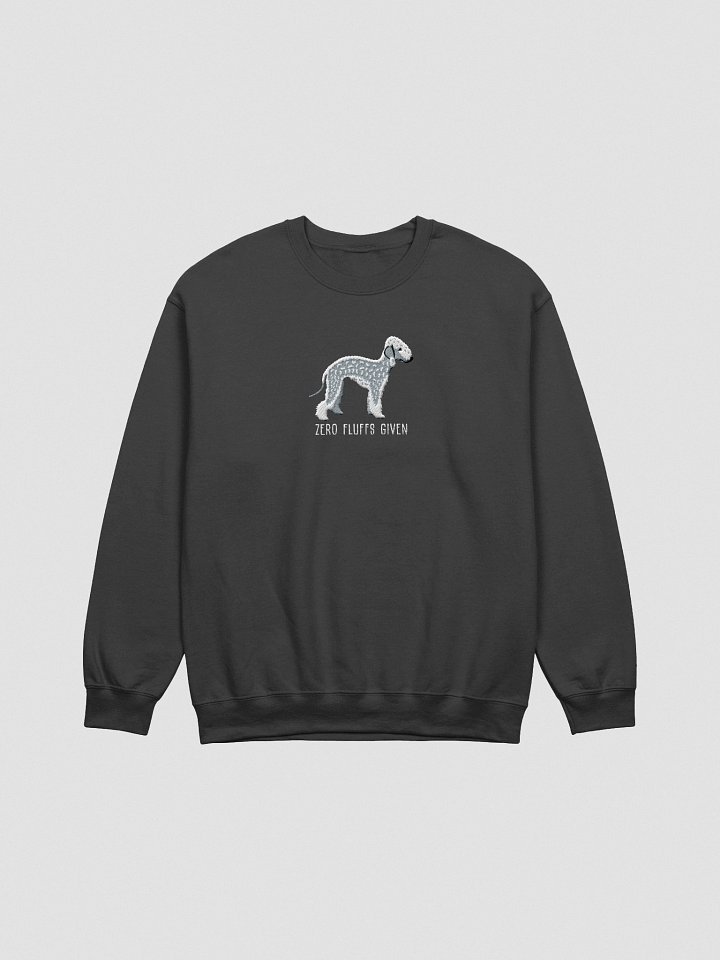 Zero Fluffs Given Sweatshirt (Embroidered) of a Bedlington Terrier(Blue) product image (1)
