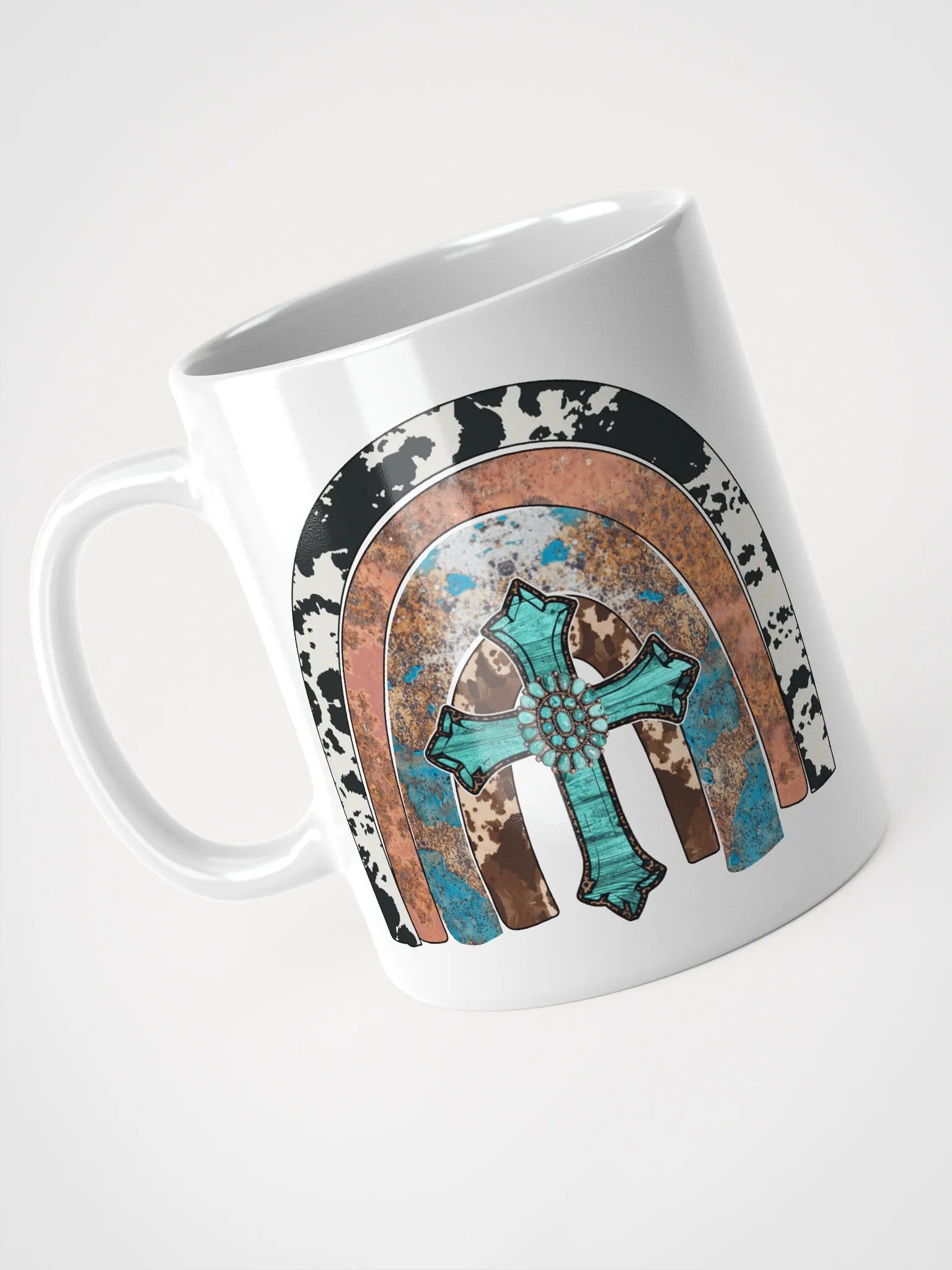 Jesus Rainbow Cowhide - White Mug product image (1)