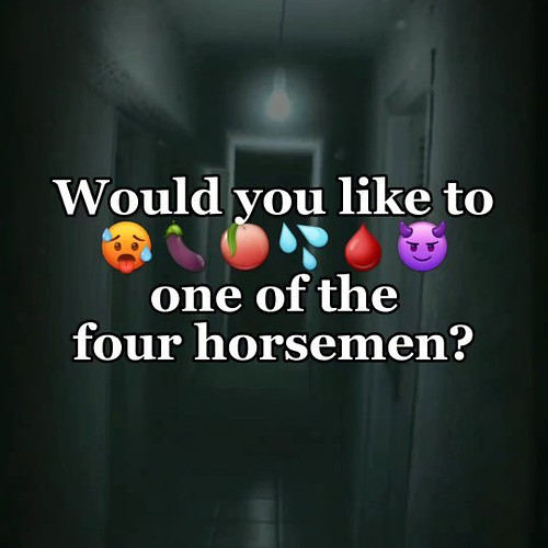 Who is your favorite horsemen???
Tell me in the comments.

⚠️check those content warnings⚠️

Shouldn't Have Come is for paran...