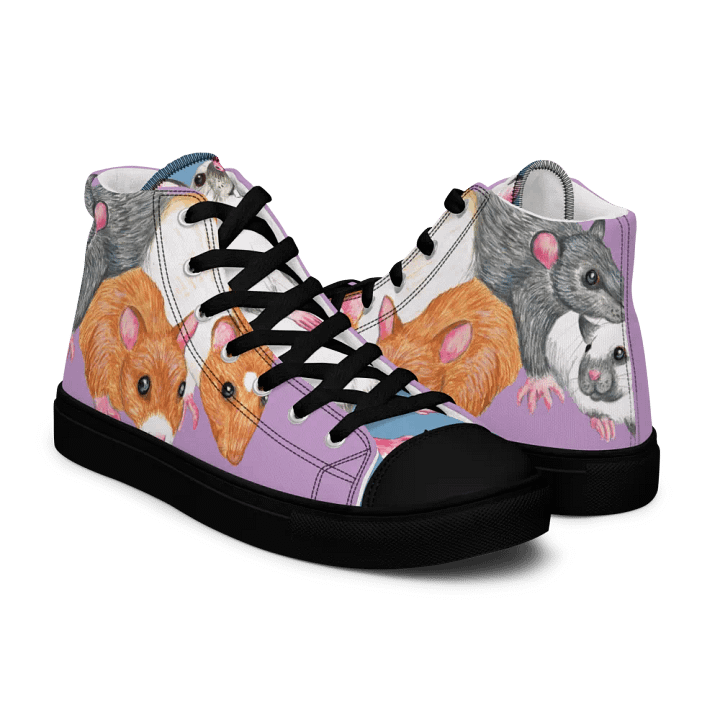 rat mischief High Top Canvas Shoes (womens) product image (1)
