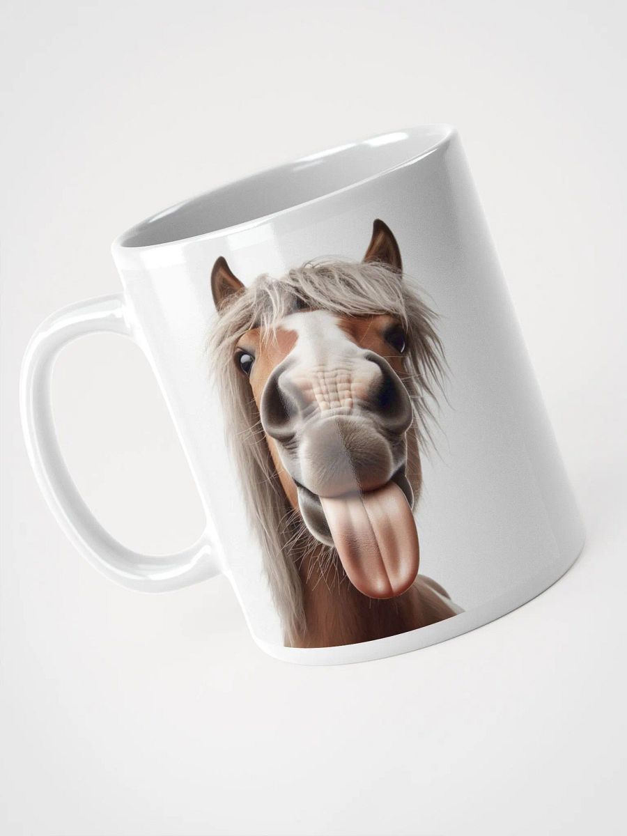 Rude Horse #Humorous Glossy Mug - White product image (3)