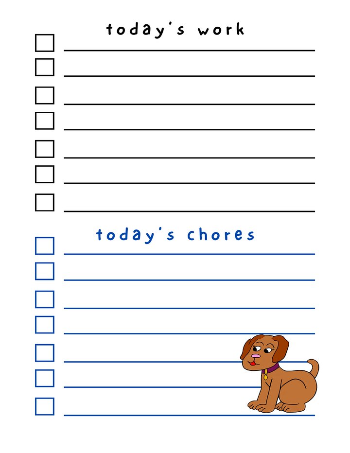 🐶🎀 Cute Cartoon Girl Dog Dry Erase To-Do List – Sweet, Sassy, and Here to Help You Stay Organized! 🎀🐶 product image (2)