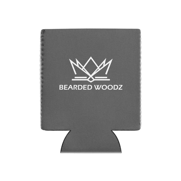 Coozie Can Cooler (Design: Bearded Woodz) Grey product image (1)