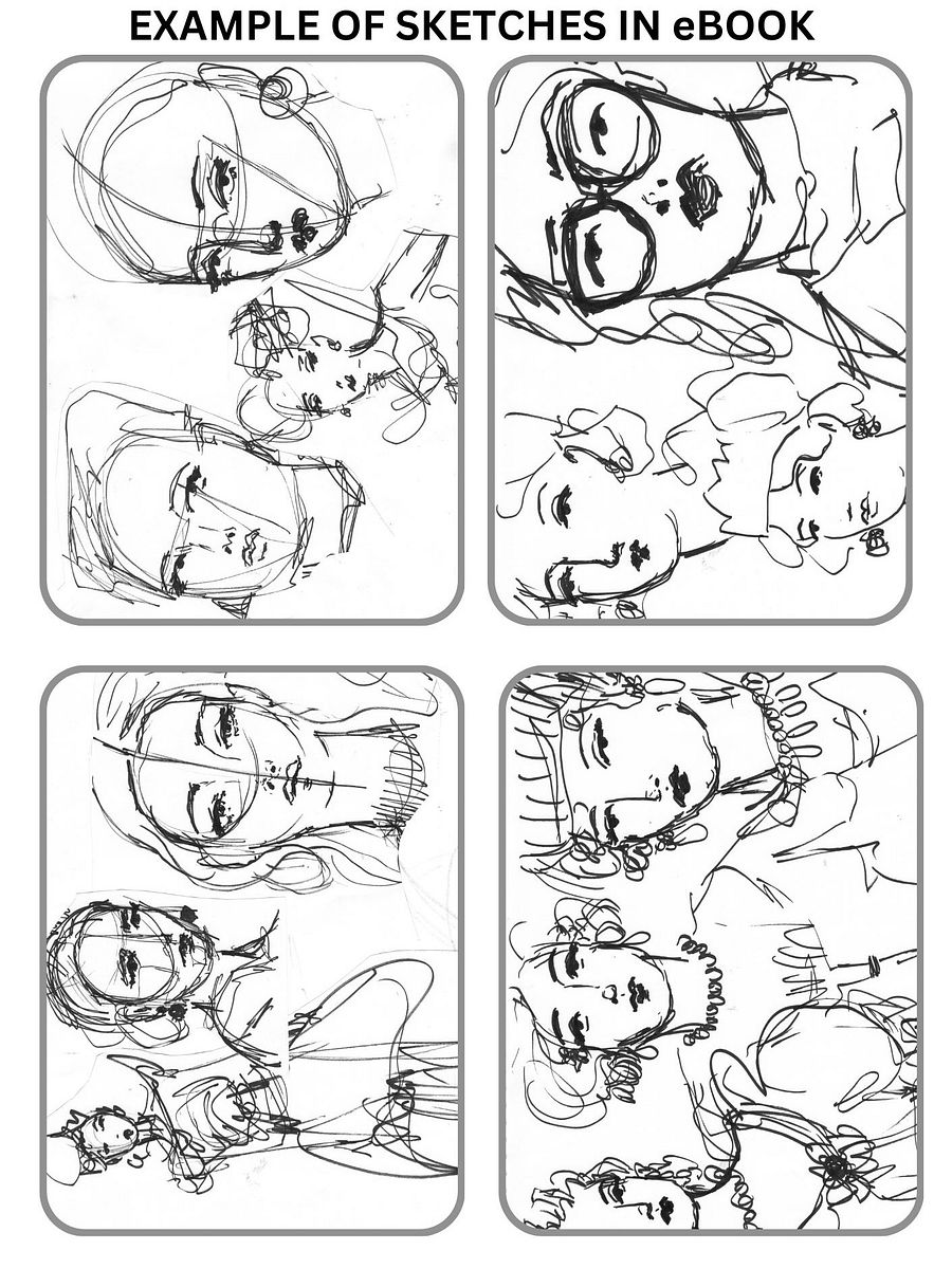 Faces & Figures Sketches / Coloring Pages (Downloadable/Printable eBook) product image (4)