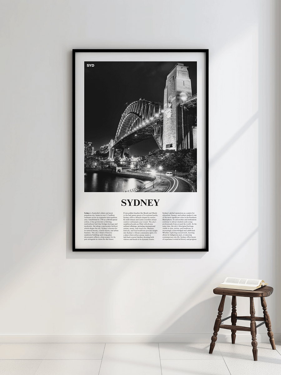 Sydney 02 Newspaper Poster | Framed product image (2)