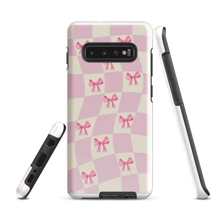 Pink Bows Checkered Tough Case product image (3)