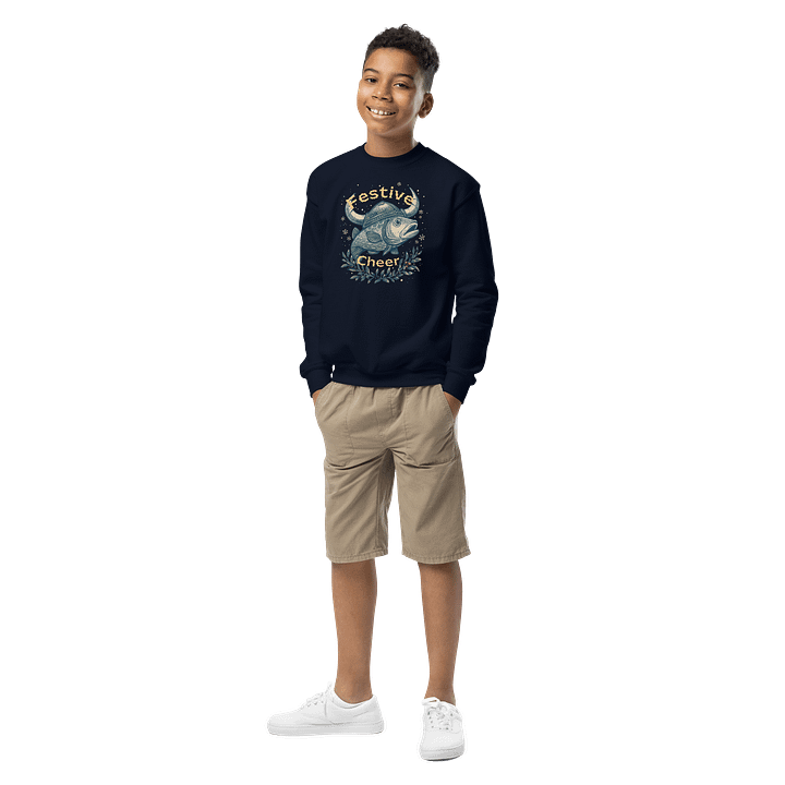 Youth Viking Fish Festive Cheer Sweatshirt product image (1)