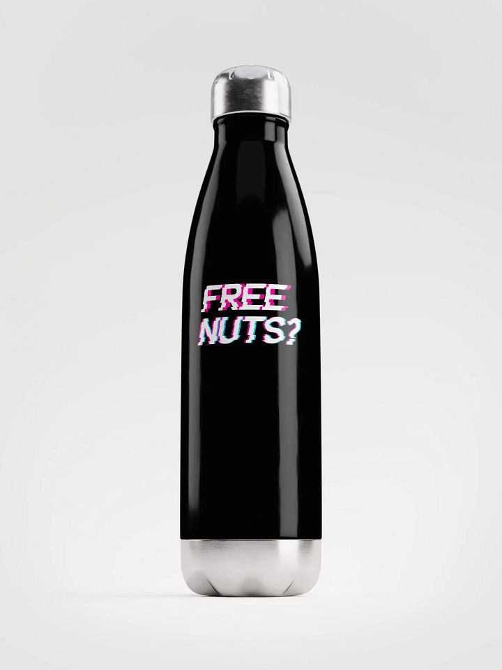 Free Nuts? Black Stainless Steel Water Bottle product image (1)