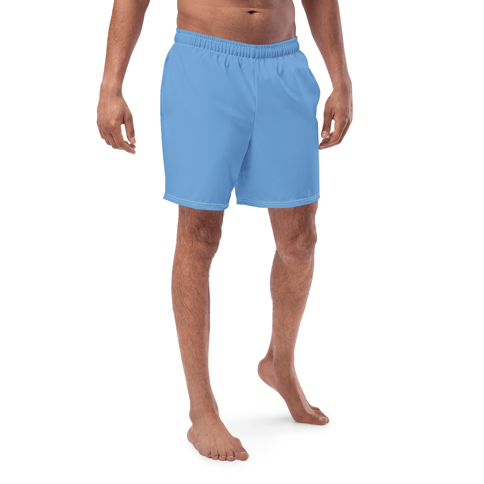 French Riviera Blue Solid Color Men's Swim Trunks product image (3)