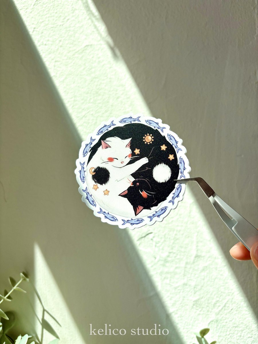 yin & yang bonded pair (primary series) • die-cut sticker product image (2)