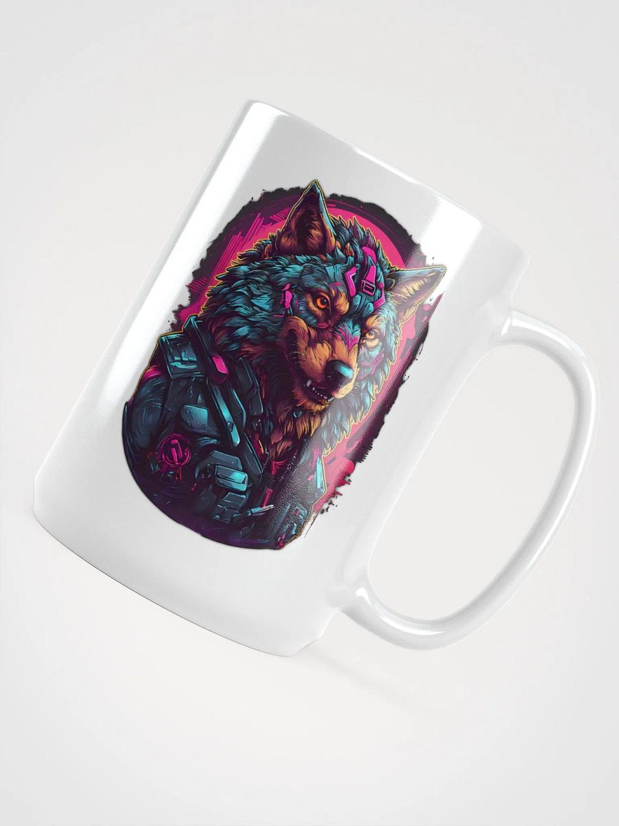 Neon Wolf Cyberpunk Mug product image (4)