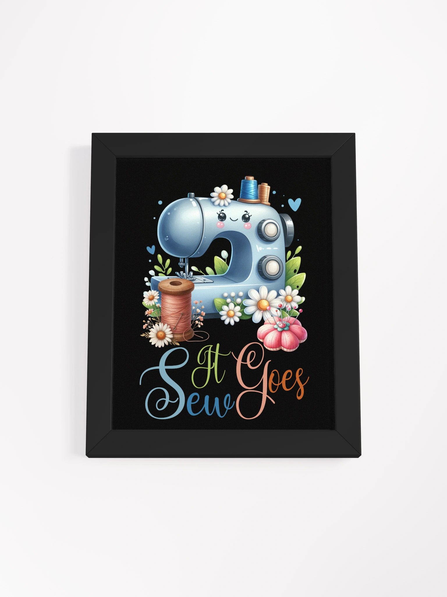 Sew Cute! Whimsical Sewing Machine Poster product image (7)