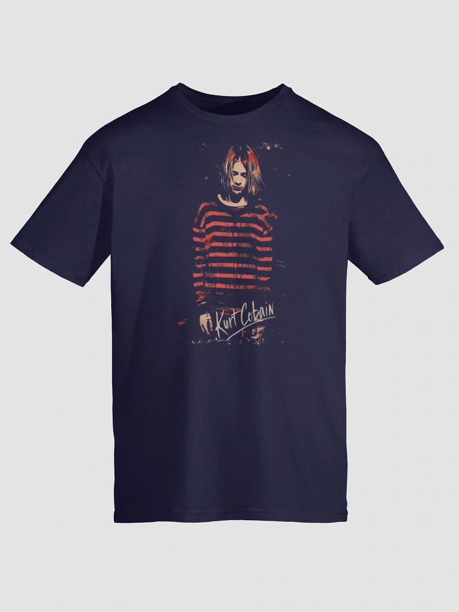 Kurt Cobain T-Shirt - Nirvana Striped Sweater Grunge Portrait product image (6)