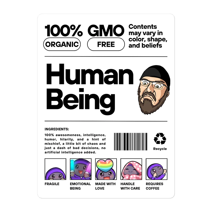 Human Label Magnet product image (1)