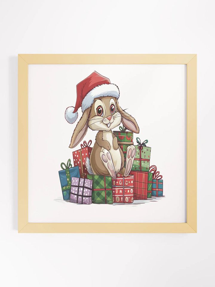 Santa Bunny Framed High-Quality Matte Poster (in) product image (1)