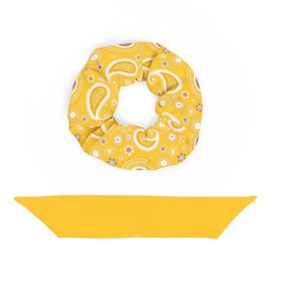 Yellow Paisley Dreams All-Over Print Scrunchie product image (11)