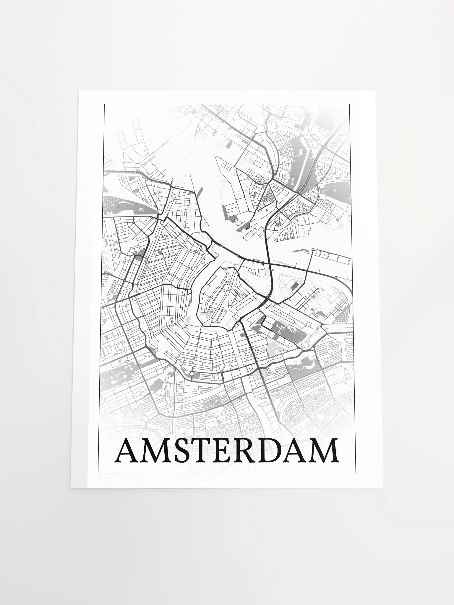 Amsterdam, Netherlands, city map print product image (20)