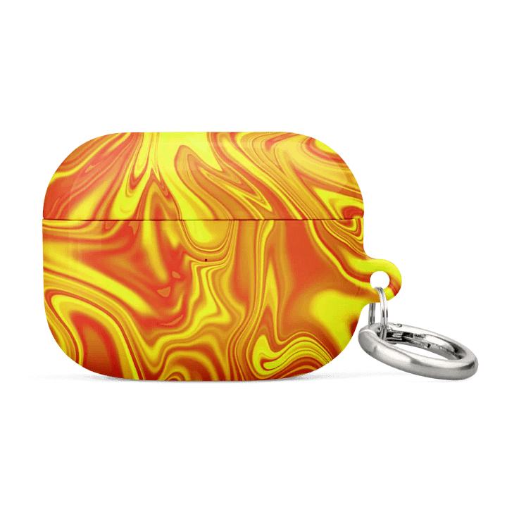 Case for AirPods® - Yellow and Red Digital Fluid Art product image (1)