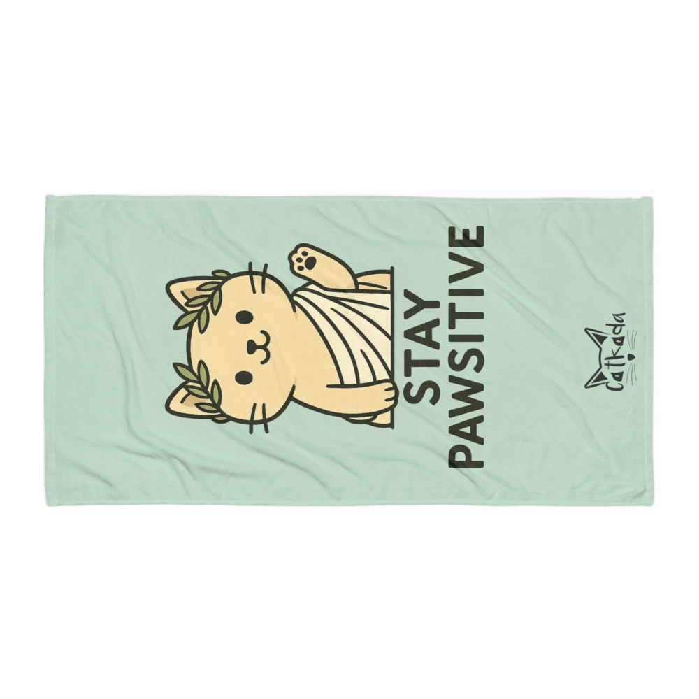 STAY PAWSITIVE BEACH TOWEL product image (1)