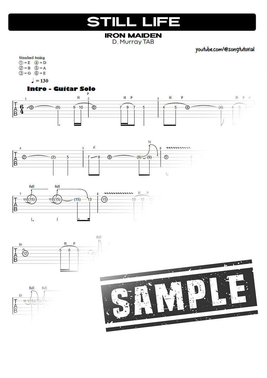 Still Life PDF TAB + Backing Track MP3 product image (2)