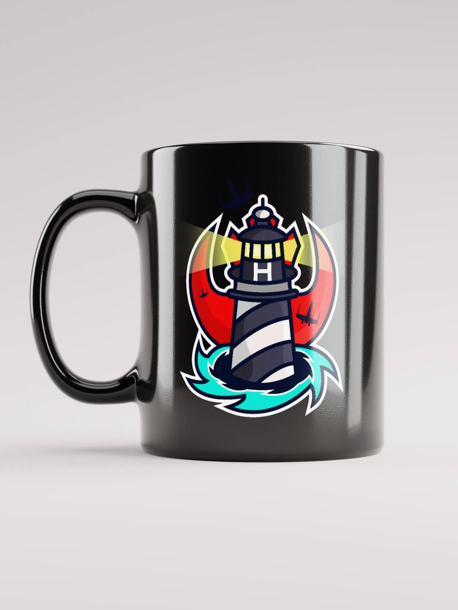 Retro Logo Black Glossy Mug product image (1)