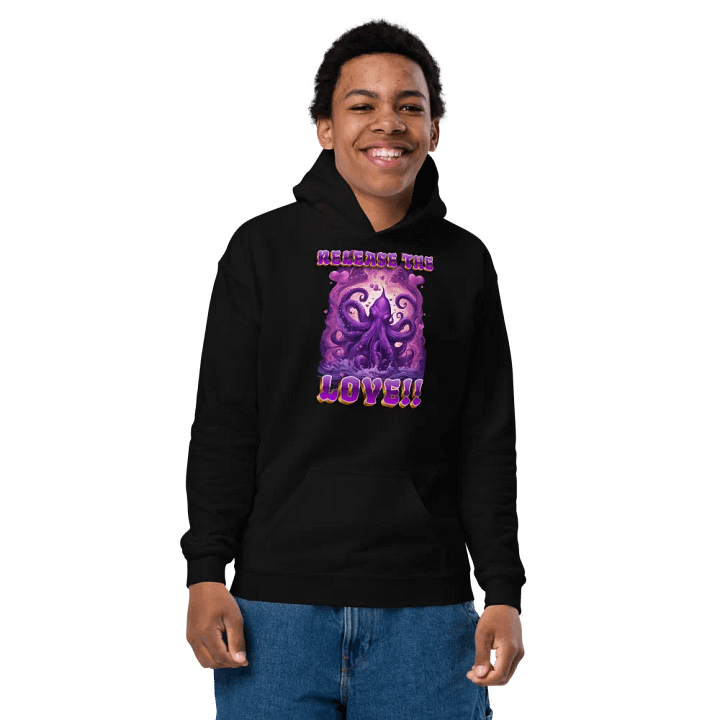 Heart of the Kraken Youth Heavy Blend Hoodie product image (5)