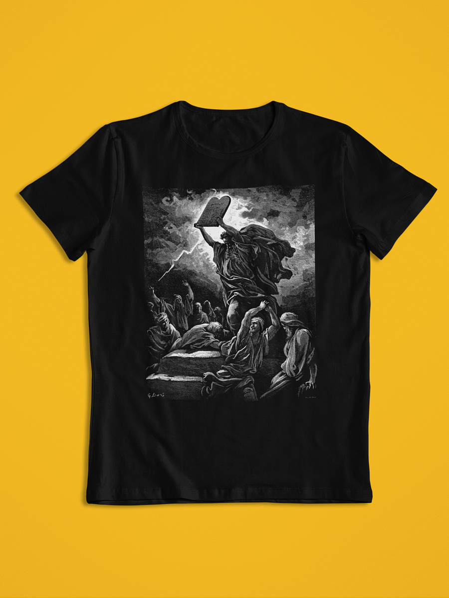 Moses Breaking the Tables of the Law Gustave Dore Bible Illustration Unisex T-Shirt product image (1)