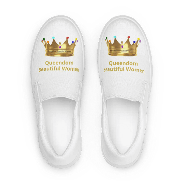Queendom Beautiful Women Crown Canvas Shoes /White (TM) product image (1)