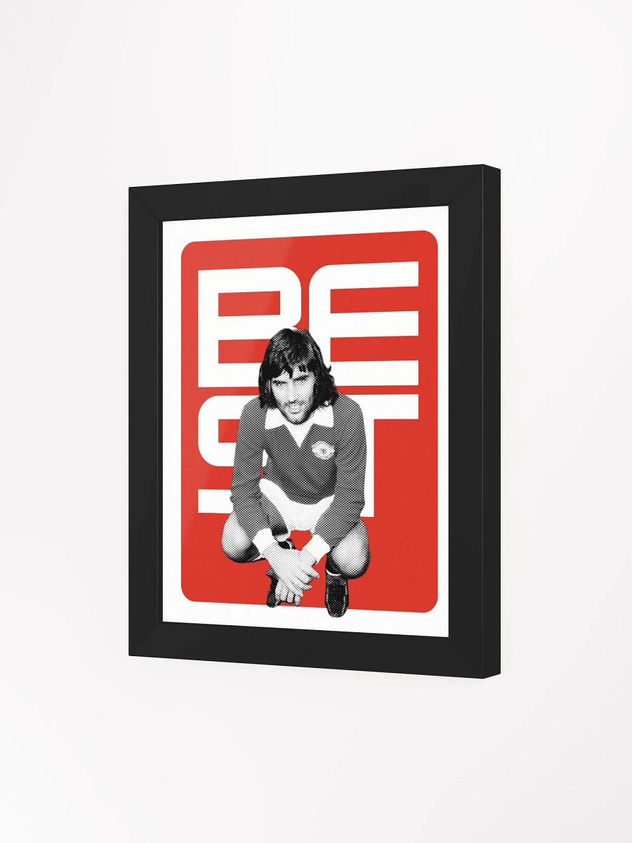 George Best BW Manchester United Name Art Framed Print product image (3)