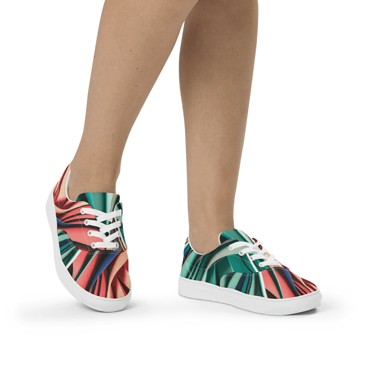 TDS Music Ripple Effect Women's Lace-Up Canvas Shoes product image (1)