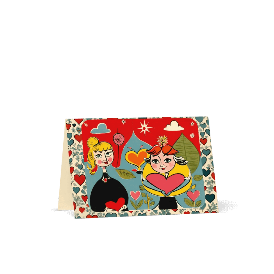 Lesbe Valentines, Quirky Vintage Love Card product image (7)