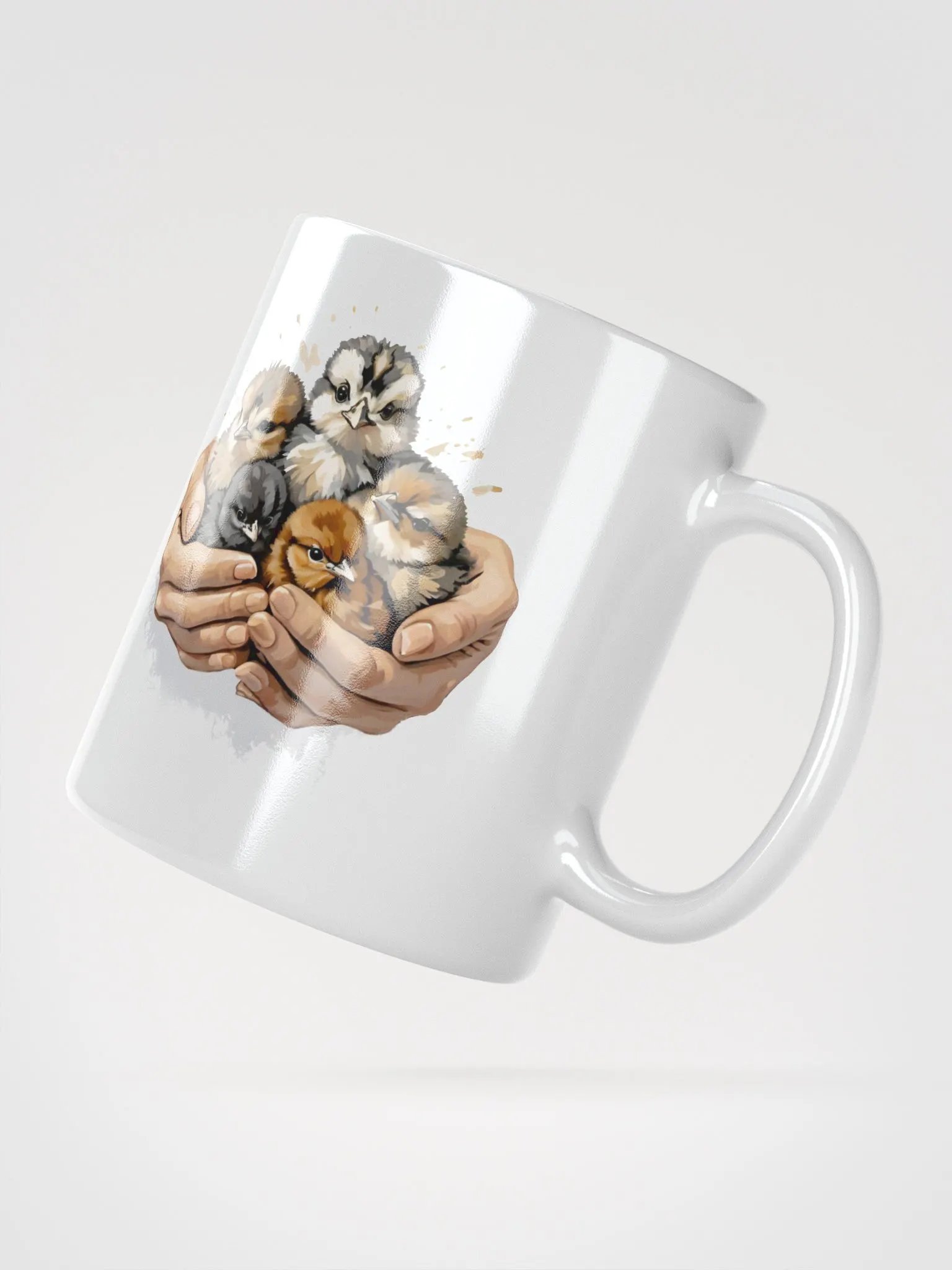Handful of Fluff | Glossy White Mug product image (2)