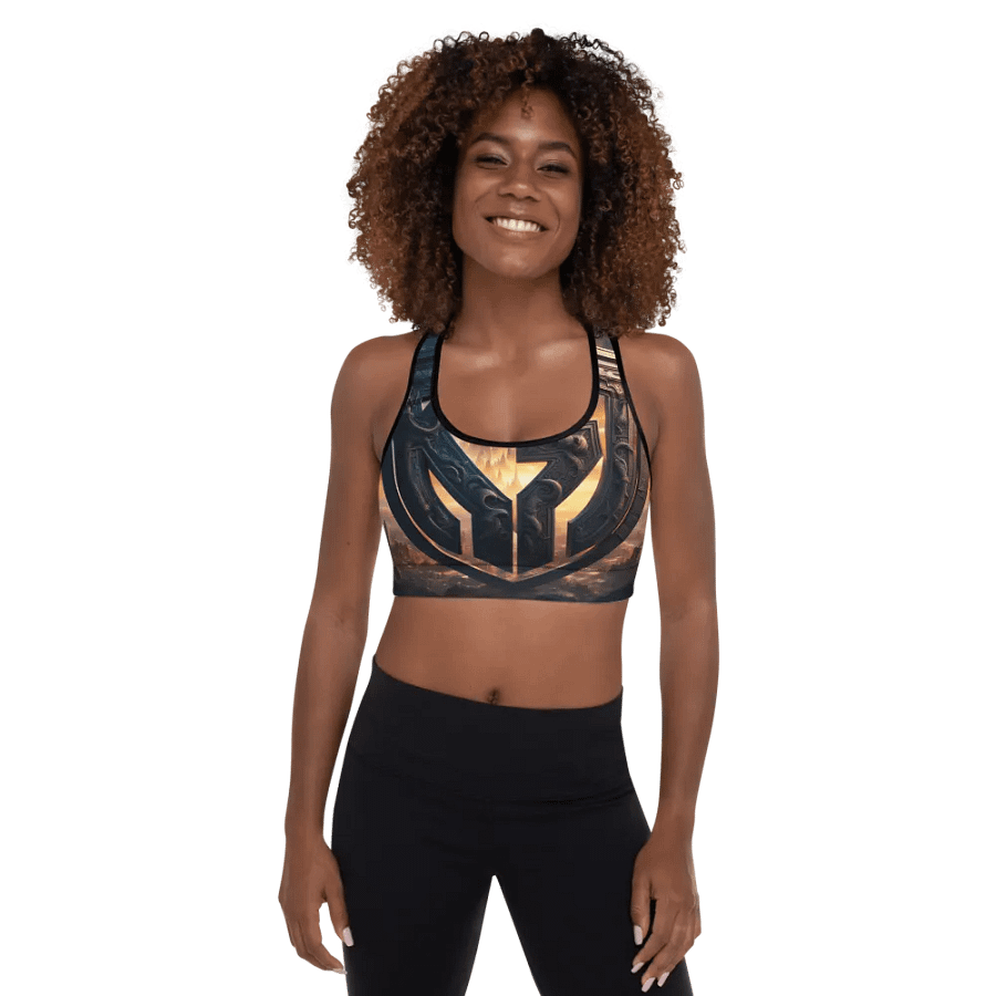 Mystic Cityscape Emblem Padded Sports Bra product image (5)