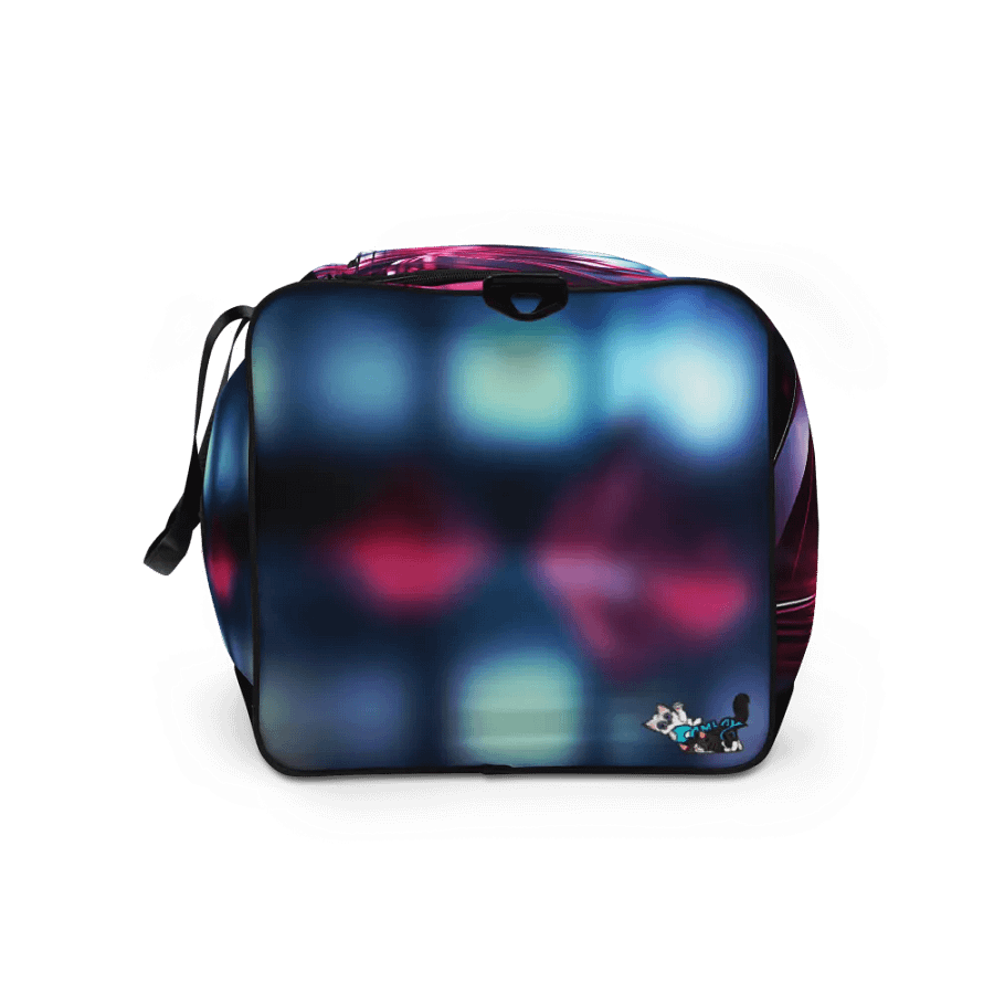 Blue/Pink All-Over Print Duffle Bag : Luigi & Ariel Logo product image (5)